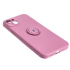 Etui Bizon Case Silicone Ring Sq do iPhone 15 Plus, ciemnofioletowe