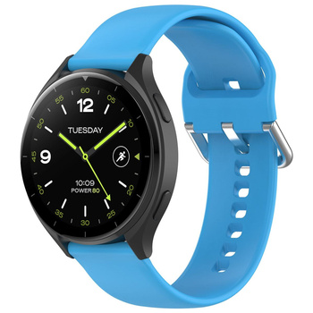 Pasek silikonowy do smartwatcha, Bizon Strap Watch Silicone Pro N, QuickRelease 22 mm, błękitny