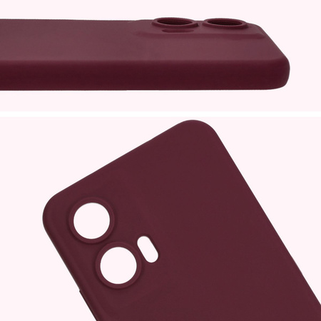 Silikonowe etui Bizon Soft Case do Motorola Moto G35 5G, ciemnofioletowe