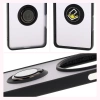 Etui z uchwytem na palec Bizon Case Hybrid Ring do Oppo Find X8 Pro, przydymione z czarną ramką