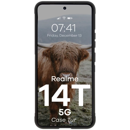 Pancerne etui Bizon Case Tur do Realme 14T 5G, czarne