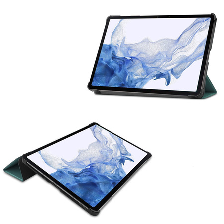 Etui Bizon Case Tab Croc do Galaxy Tab S10 Lite / S9, ciemnozielone
