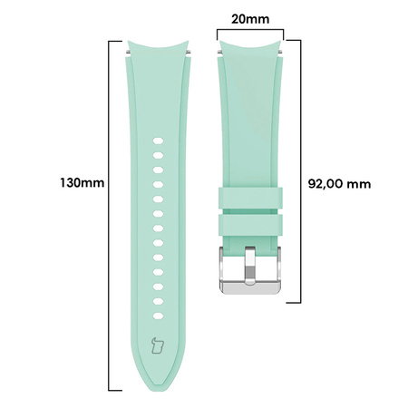 Pasek Bizon Strap Watch Silicone Pro do Galaxy Watch 20 mm, turkusowy