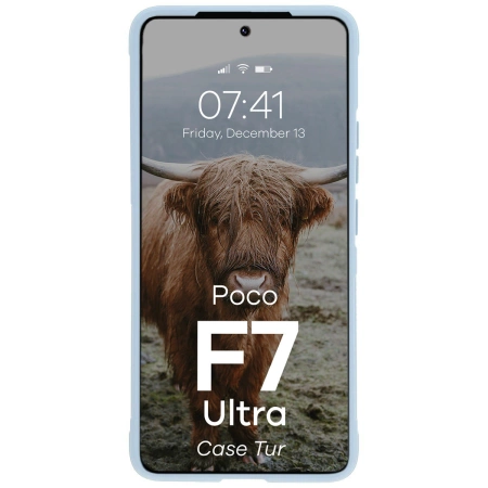 Pancerne etui Bizon Case Tur do Xiaomi Poco F7 Ultra, jasnoniebieskie