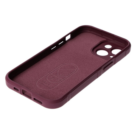 Pancerne etui Bizon Case Tur do iPhone 15, burgundowe