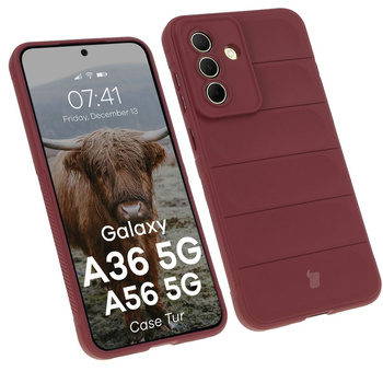 Pancerne etui Bizon Case Tur do Galaxy A36 5G / Galaxy A56 5G, burgundowe