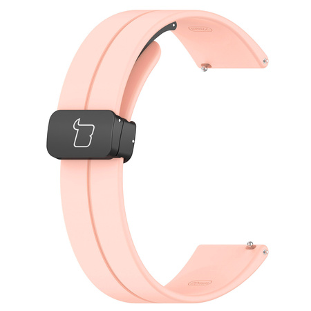 Silikonowy pasek Bizon Strap Watch Silicone L do Quick Release 22 mm, różowy