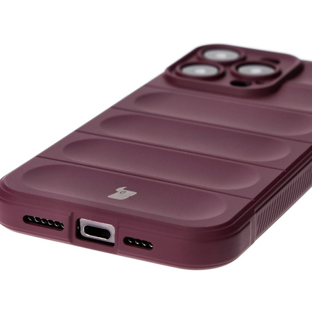 Pancerne etui Bizon Case Tur do iPhone 15 Pro Max, burgundowe