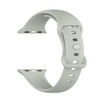 Pasek Bizon Strap Watch Silicone S do Apple Watch 44/45/46/49 mm, jasnoszary