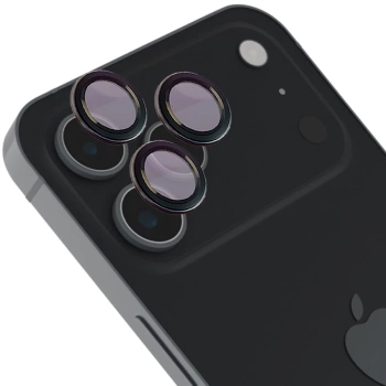 Szkło na aparat z aplikatorem Bizon Glass Snap Lens do iPhone 17 Pro / 17 Pro Max, 1 zestaw, czarna ramka