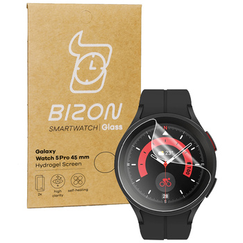 Folia hydrożelowa na ekran Bizon Glass Watch Hydrogel do Galaxy Watch 5 Pro 45 mm, 2 sztuki