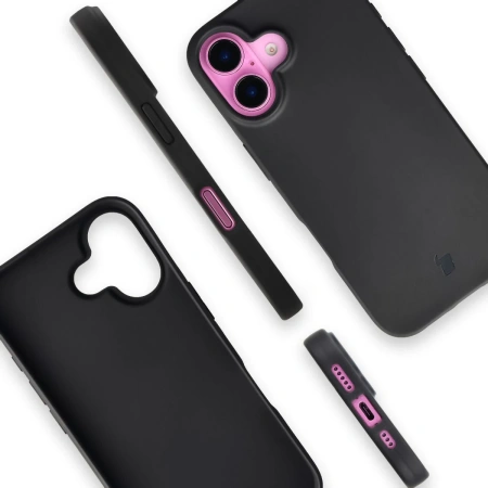 Etui z recyklingu Bizon Case ReLeaf do iPhone 16, czarne