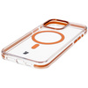 Etui z pierścieniem magnetycznym Bizon Case Marco do iPhone 15 Pro Max, przezroczyste z pomarańczową ramką