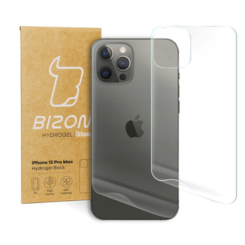 Folia hydrożelowa na tył Bizon Glass Hydrogel Back Duo, iPhone 12 Pro Max, 2 sztuki