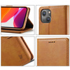 Etui Bizon Case Wallet do iPhone 13 Mini, jasnobrązowe