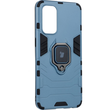 Etui Bizon Case Armor Ring do Oppo Reno 5 5G, niebieskie