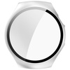 Etui ze szkłem do zegarka Bizon Case+Glass Watch do Huawei Watch 5 42 mm, satynowe srebrne