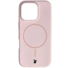 Silikonowe etui z pierścieniem magnetycznym Bizon Soft Case Magnetic do iPhone 16 Pro, jasnoróżowe