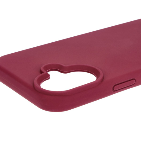 Silikonowe etui Bizon Soft Case do iPhone 16, ciemnofioletowe