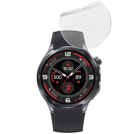 Folia hydrożelowa na ekran Bizon Glass Watch Hydrogel Duo do OnePlus Watch 3, 2 sztuki
