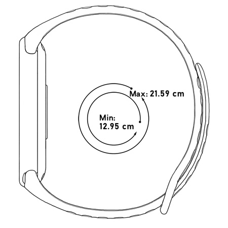 Pasek Bizon Strap Watch Octo do Xiaomi Mi Smart Band 8, granatowo-biały