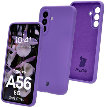 Silikonowe etui Bizon Soft Case do Galaxy A56 5G, fioletowe