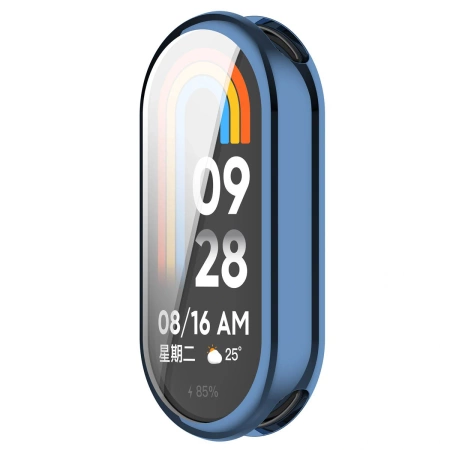 Etui z osłoną ekranu Bizon Case Watch Felipe do Xiaomi Smart Band 10, niebieskie