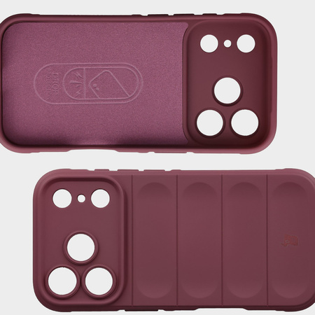 Pancerne etui Bizon Case Tur do iPhone 17 Pro, burgundowe