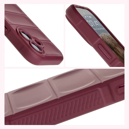 Pancerne etui Bizon Case Tur do iPhone 16 Plus, burgundowe