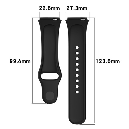 Pasek Bizon Strap Watch Dots do Xiaomi Redmi Watch 3 Active, czarny