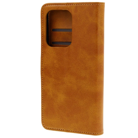 Etui z klapką Bizon Case Pocket do Oppo Reno13, brązowe