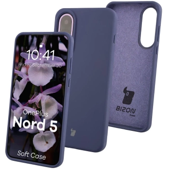 Silikonowe etui Bizon Soft Case do OnePlus Nord 5, ciemnoniebieskie