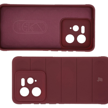 Pancerne etui Bizon Case Tur do Realme GT 7 Pro, burgundowe