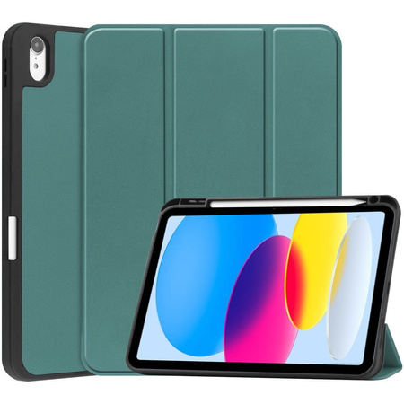 Etui Bizon Case Tab Lizard do iPad 11 / 10 gen. 2025 / 2022, ciemnozielone