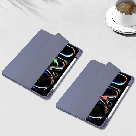 Etui Bizon Case Tab Clear Matt do iPad Pro 13" 2025 / 2024, lawendowe