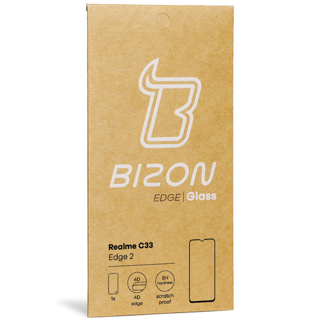 Szkło hartowane Bizon Glass Edge 2 do Realme C33, czarne