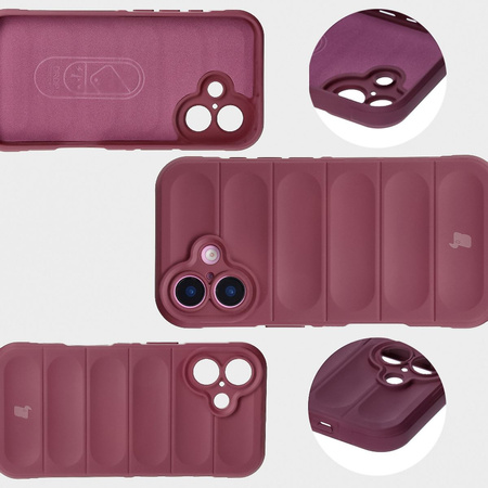 Pancerne etui Bizon Case Tur do iPhone 16 Plus, burgundowe