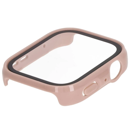 Etui ze szkłem do zegarka Bizon Case+Glass Watch do Huawei Watch Fit 4, różowe