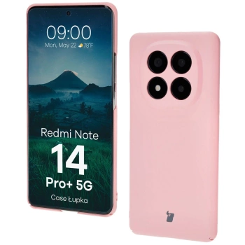 Etui Bizon Case Łupka do Xiaomi Redmi Note 14 Pro Plus 5G, różowe