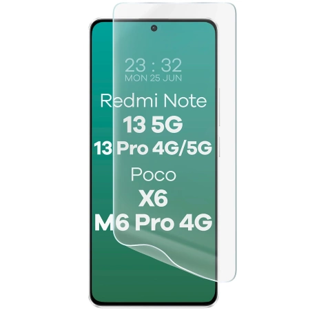 Folia hydrożelowa na ekran Bizon Glass Hydrogel Front do Xiaomi POCO X6 / Redmi Note 13 5G / Redmi Note 13 Pro 4G/5G / POCO M6 Pro 4G, 1 sztuka
