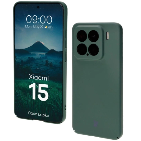 Etui Bizon Case Łupka do Xiaomi 15, zielone