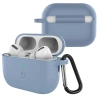 Silikonowe etui z karabińczykiem Bizon Case Headphone Silicone do AirPods Pro 3, szarobłękitne