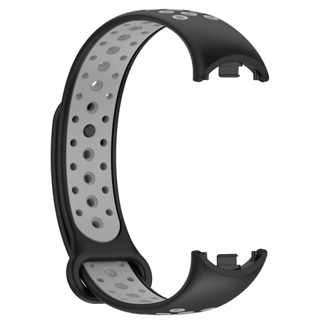 Pasek Bizon Strap Watch Octo do Xiaomi Mi Smart Band 8, czarno-szary