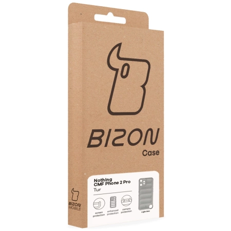 Pancerne etui Bizon Case Tur do Nothing CMF Phone 2 Pro, jasnoszare