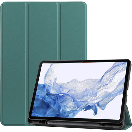 Etui Bizon Case Tab Lizard do Samsung Galaxy Tab S8 / S7, ciemnozielone