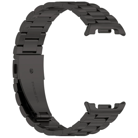 Pasek ze stali nierdzewnej Bizon Strap Watch Aura do Samsung Galaxy Watch 8 40 mm / 44 mm / 8 Classic 46 mm, czarny