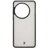Etui Bizon Case Angelo do OnePlus 13, półprzezroczyste z czarną ramką