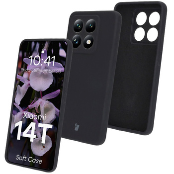 Silikonowe etui Bizon Soft Case do Xiaomi 14T, czarne