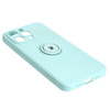 Etui Bizon Case Silicone Ring Sq do iPhone 15 Pro Max, turkusowe