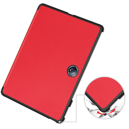 Etui z klapką Bizon Case Tab Croc do OnePlus Pad 2 / Pad Pro, czerwone